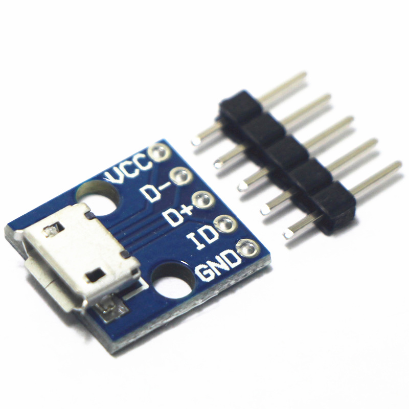 Micro USB 接口座電源轉接模組 可轉接到麵包板 5V 電源模組