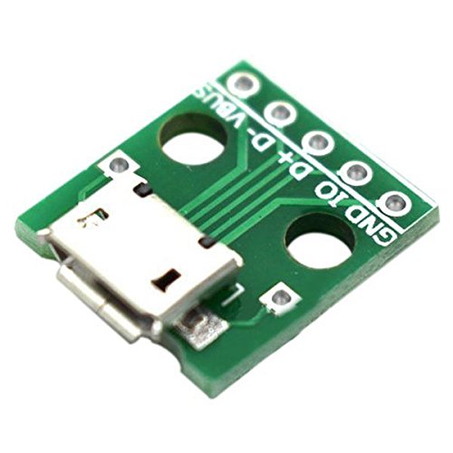 MICRO USB 轉 Dip 母座 B型 邁克 5p 貼片轉直插已焊接母頭