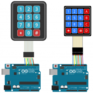 Arduino鍵盤教程 - 4X4和3X4鍵盤連接圖