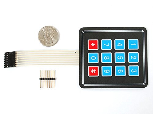 3x4 薄膜矩陣鍵盤模組 單片機外擴鍵盤