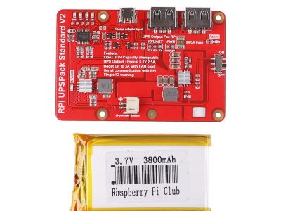 樹莓派UPS 鋰電池擴展板 不間斷電源 電量顯示 自恢復保護電源