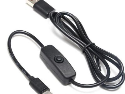 樹莓派 4B 電源線5V3A 電源開關線 USB Type-c 接口帶開關電源線 1 米長度