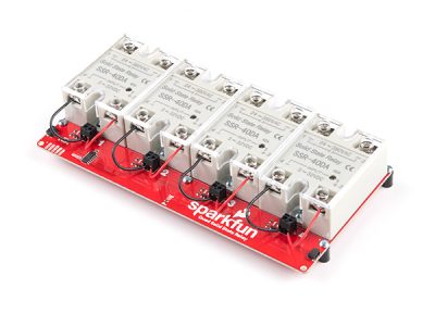 SparkFun Qwiic 4 路 AC 大電流固態繼電器套件 每路 40A IIC 通訊 3V 即可觸發 可擴展至400 路