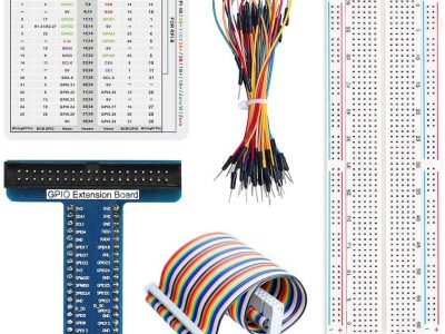 樹莓派 4B T 型 GPIO 擴展板實驗套件 麵包板+排線+擴展板+跳線組