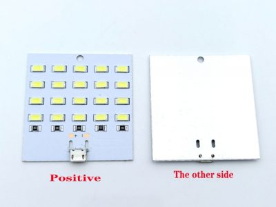 白光型 20 燈珠 USB LED 照明燈板 5V LED 燈板 具備外接電源接點