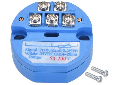 RTD PT100 熱電阻溫度感測器 溫度變送器一體化 -50-200°C 轉 4-20MA 輸出