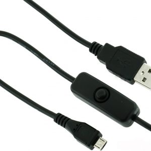 MicroUSB 電源線5V3A 電源開關線 USB  MicroUSB 接口帶開關電源線 1 米長度