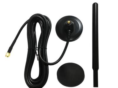 LORA 433mhz頻段 35dbi 無線模組專用全向小吸盤天線 SMA 接頭 3M 線長