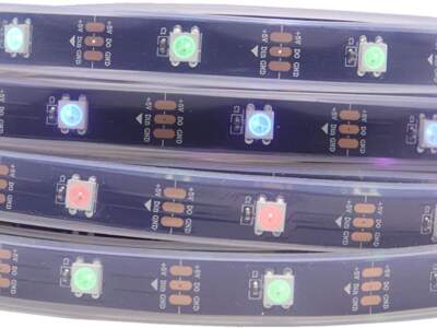 5V 60燈 RGB WS2812 防水型矽膠軟式燈條 支援 Arduino & ESP32 開發