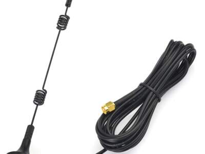 2.4/5.8G雙頻小吸盤天線 WiFi 天線模組 高增益 12DB SMA內螺內針 線長3米