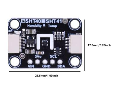 精密溫濕度感測器 SHT41 – ±0.2°C / ±1.8%RH 高精度 I²C 模組(支援 Arduino / ESP32)