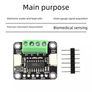 NAU7802 24-Bit ADC 重量感測轉換模組 – STEMMA QT / Qwiic I2C 高精度秤重放大器