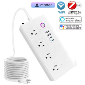 Tuya Zigbee 智慧防雷延長線插座 15A PD20W(美規 / 2USB+2Type-C)