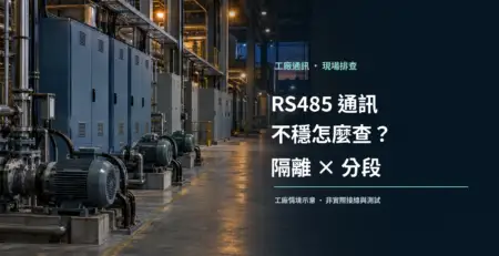 工廠變頻器與遠端設備之間的通訊工作環境情境示意；非產品接線或實測畫面。