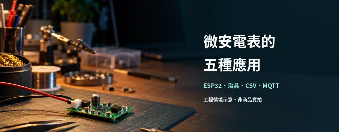 工程工作桌情境示意，非商品實拍