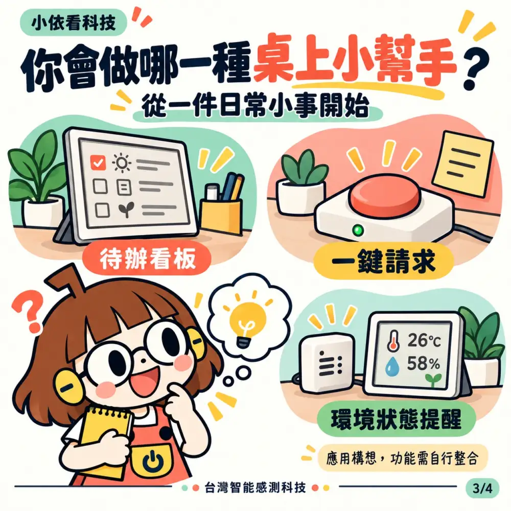 待辦看板、一鍵請求與環境狀態提醒的應用構想