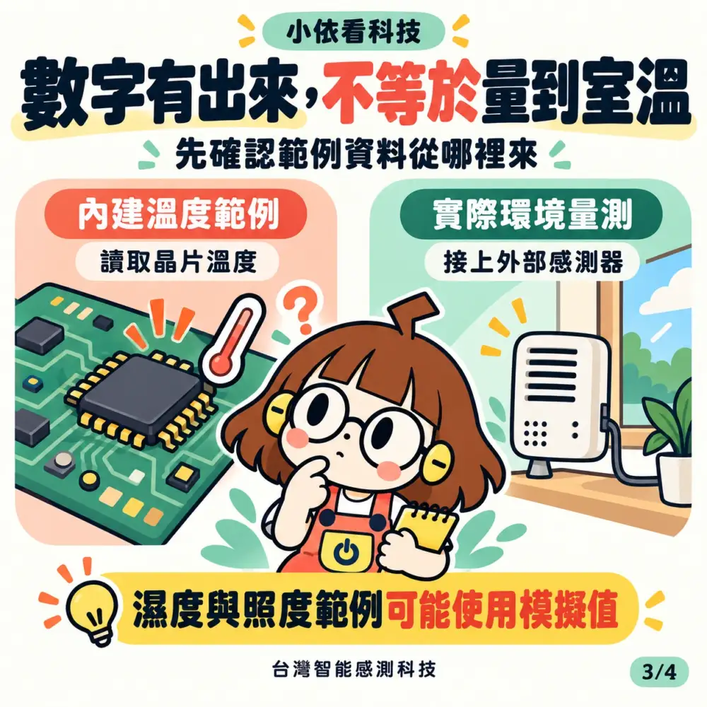 晶片溫度範例與外部環境感測器的量測差別